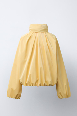 ZARA БЛЕСТЯЩИЙ ДОЖДЕВИК WATER RESISTANT, ЖЕЛТЫЙ