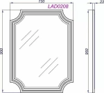 Зеркало Aqwella LaDonna 72 черное