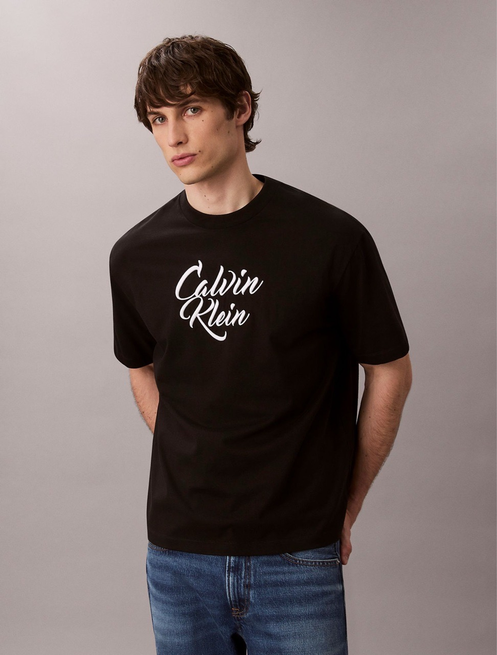 Футболка Calvin Klein Script Logo Graphic Relaxed Black