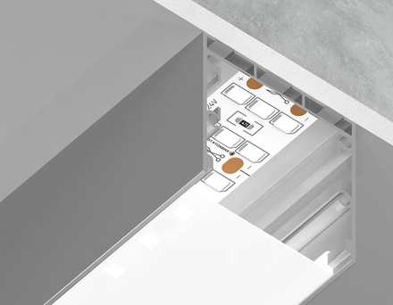 Ambrella Алюминиевый профиль накладной/подвесной "Profile System" 35*35 для светодиодной ленты до 26мм Profile System GP2550AL