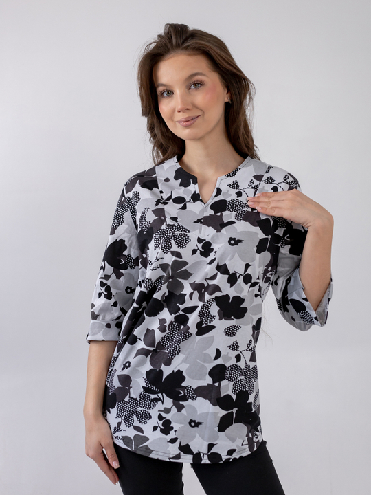 C-351 Туника из хлопка рукав 3/4