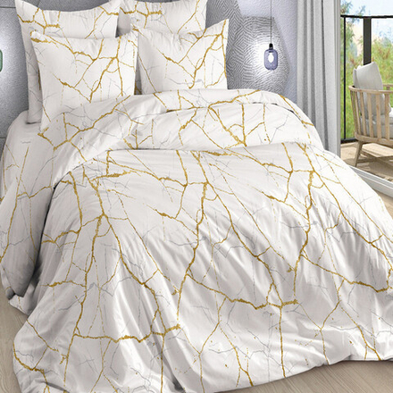 Комплект постельного белья "ВЛ. МРАМОР", поплин Премиум, 100% хлопок.