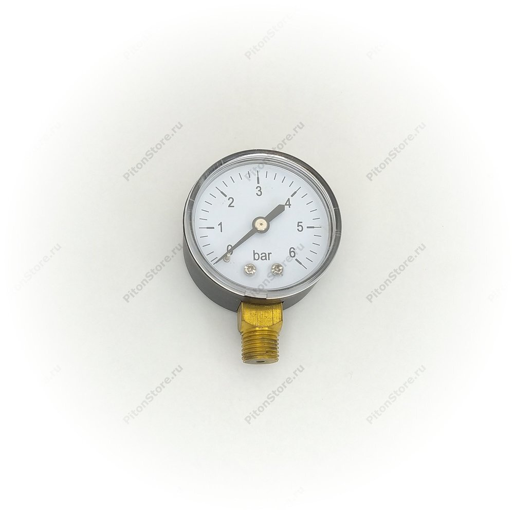 Манометр 1/4" (6-Bar, вертикальный, Dкорп:53-мм, пластик) [AEZ]