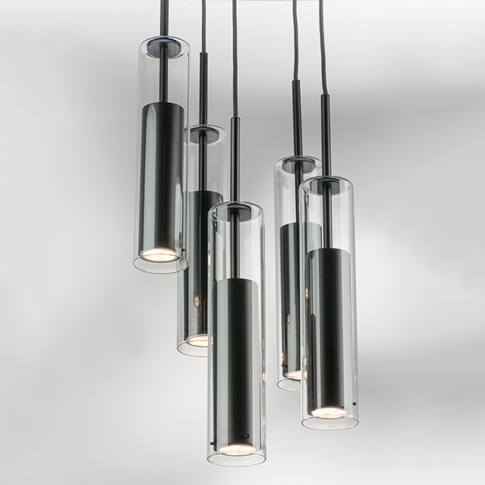 756057 Люстра CILINO 5х40W GU10 ЧЕРНЫЙ