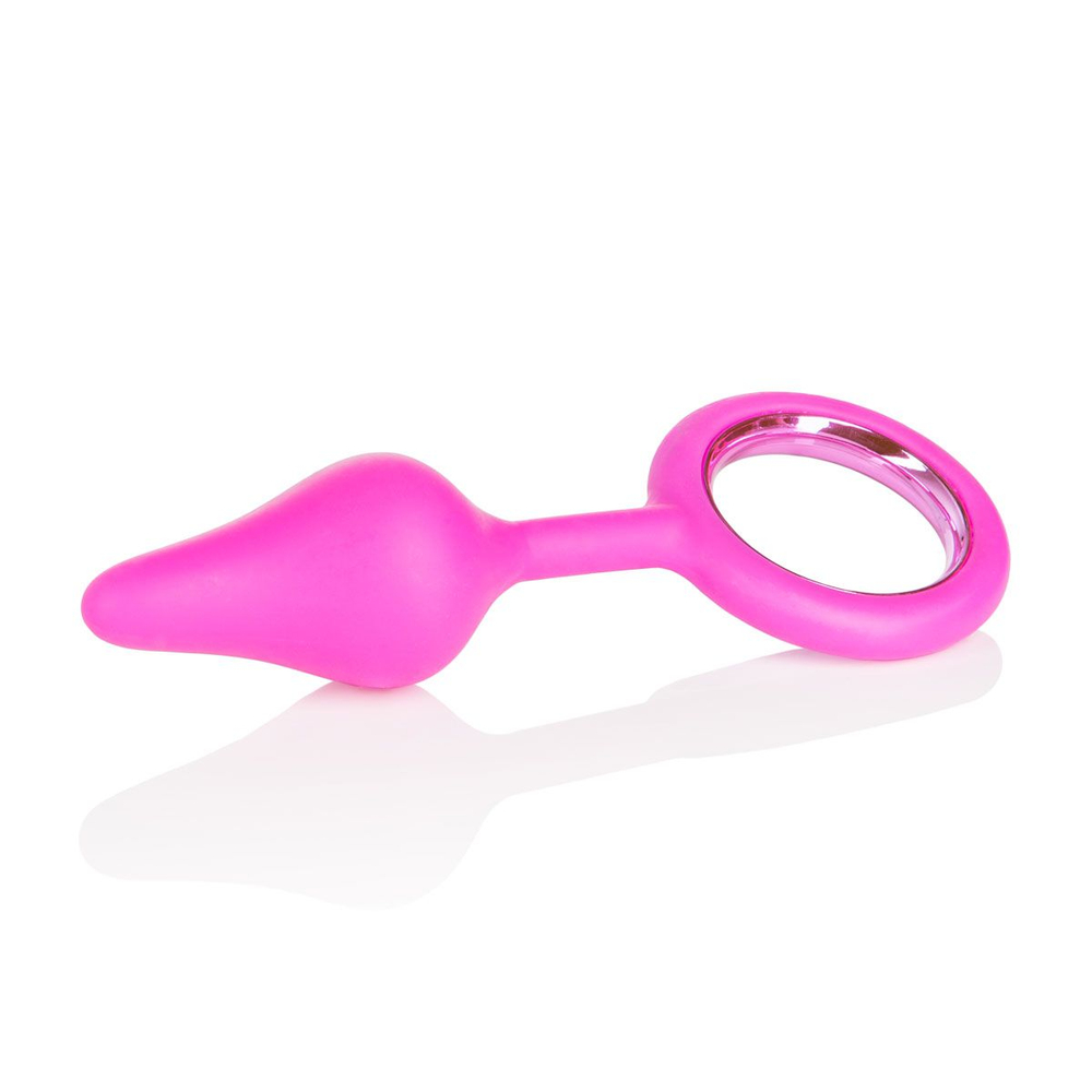 Розовая анальная пробка Booty Call Booty Tickler - 9,5 см. (Цвет: розовый)