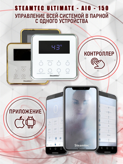 Steamtec TOLO AIO 150 - 15 кВт парогенератор для хамама и турецкой бани / Серия Premium