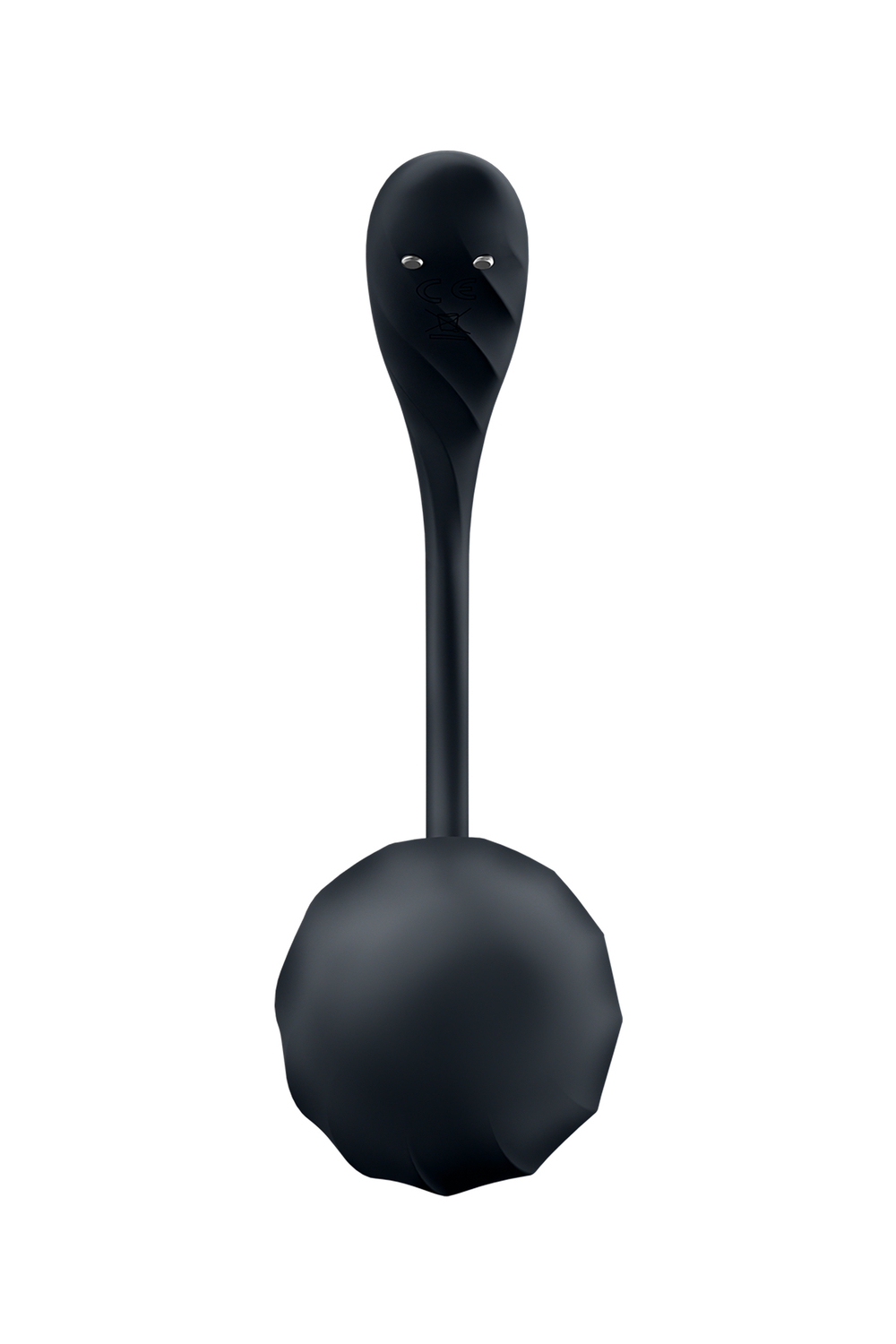 Виброяйцо Satisfyer Ribbed Petal Connect App с пультом ДУ, черное
