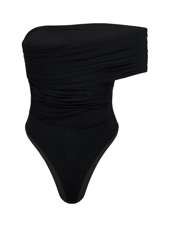 Боди asymmetrical — Black