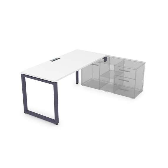 СТП-О.989 Стол рабочий прямолинейный, три опоры - правый (1400*800*750)