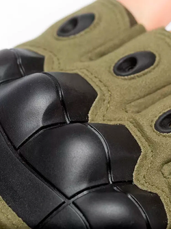 Перчатки беспалые с костяшками Army Tactical Gloves (325). Олива