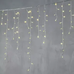 Светодиодная бахрома 5*0,9 м., 348 шампань LED, силиконовый прозрачный провод, Beauty Led (ECC348-10-2CH)