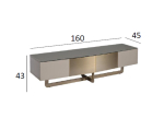 Тумба под телевизор Garda Decor Космос (Space) S 160*45*43 см