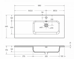 Тумба с раковиной BelBagno KRAFT 2C-1A 100 белый дуб галифакс
