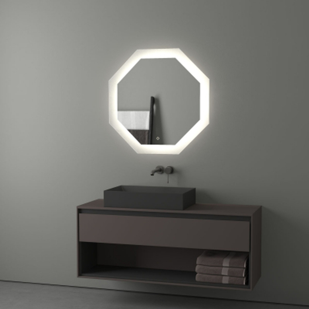 Зеркало Evoform с LED-подсветкой 25,5 W 80х80 см Сенсорный выключатель Нейтральный белый свет