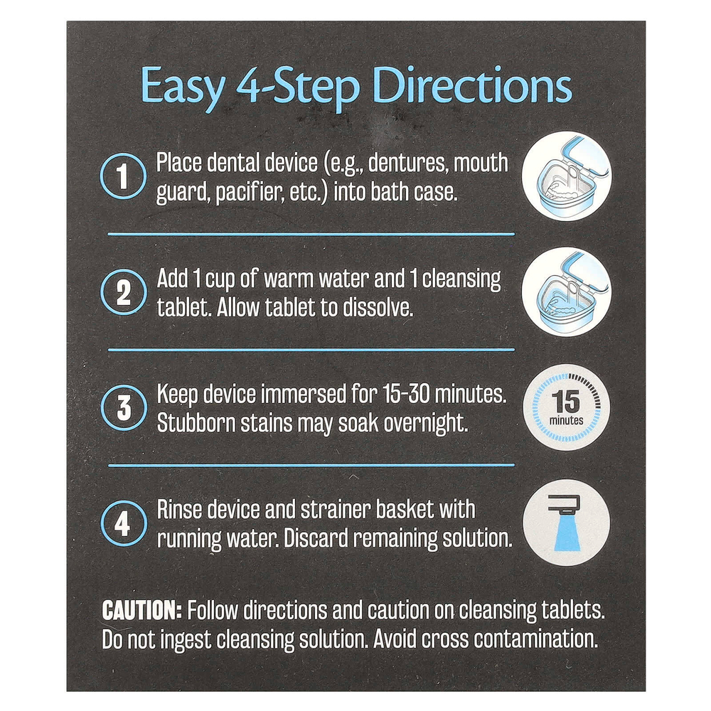 M3, Чехол для ванны для зубных протезов, без фильтра, 1 комплект