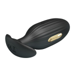 Черная анальная вибропробка 9,2см с электростимуляцией Pretty Love Jefferson BI-040083HP