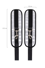 Серебристо-черные наручники Anonymo (Цвет: серебристый с черным)