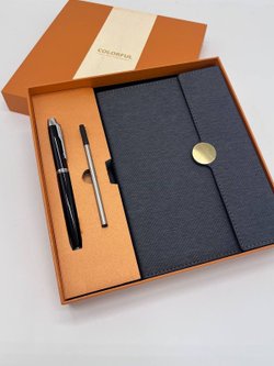 Блокнот подарочный А5 с ручкой О-графит (7725-3)