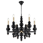 8106/6 MODERNI LN26 130 черный/золото, металл Люстра Е14 6*40W 220V NANA