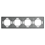 Рамка STEKKER, PFR00-5004-10 4-местная, серия Эмили, платиново-серый, soft touch 49965