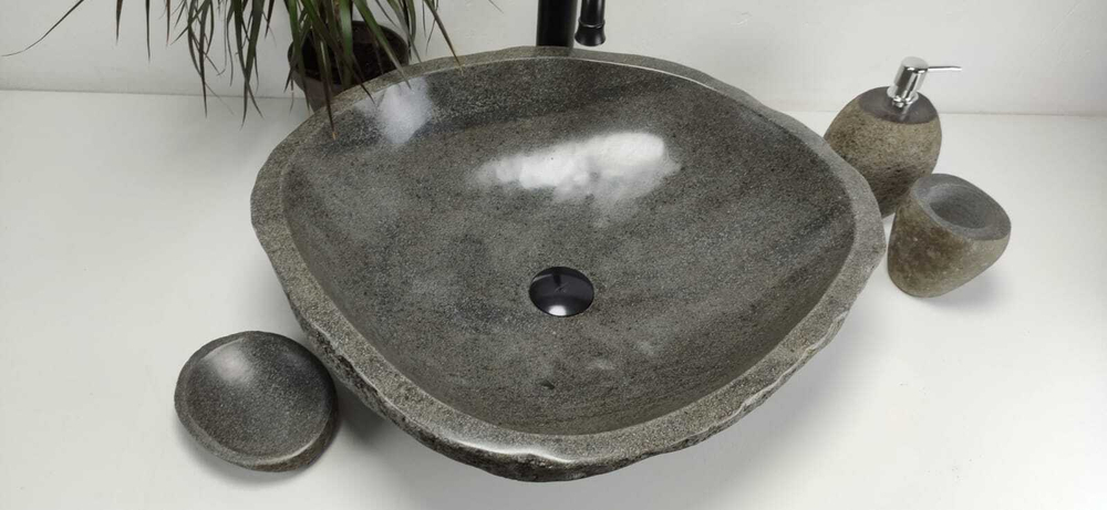 Раковина из речного камня RS6849 (60*52*15)