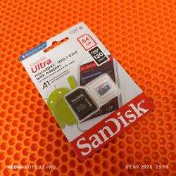 Карта памяти SanDisk 64GB MicroSDXC UHS-I с адаптером