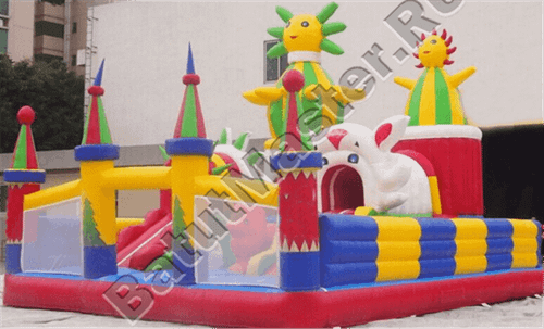 Коммерческий надувной батут "Пасхальный зайчик"