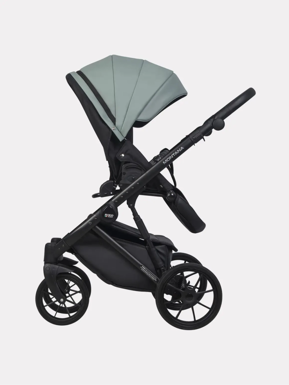 Коляска 2 в 1 Riko Basic Montana Ecco цвет 30 Green-Grey (зеленый-серый)