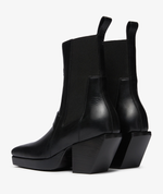 Rick Owens | Leather Heeled Silver Boots