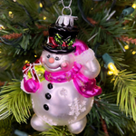 Снеговик в шарфике, ёлочная игрушка