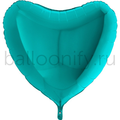 Фольгированная фигура, сердце, 36"/91СМ Металлик Tiffany