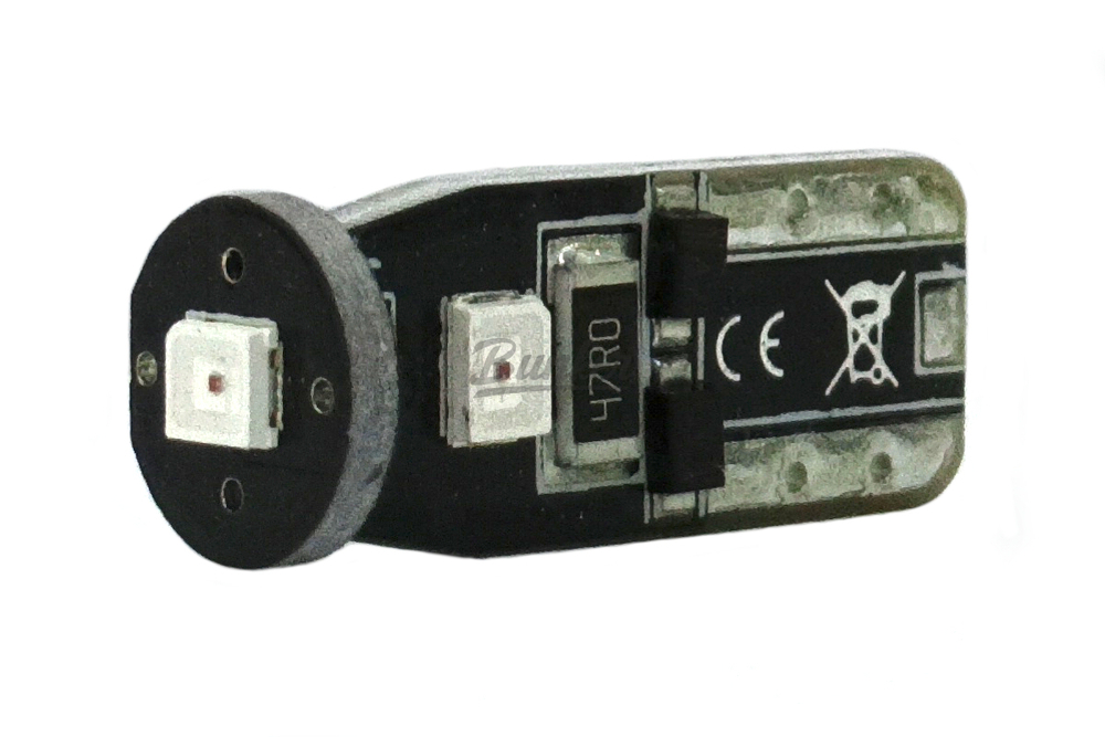 Светодиодная лампа Bunker W3W T10 12V красная