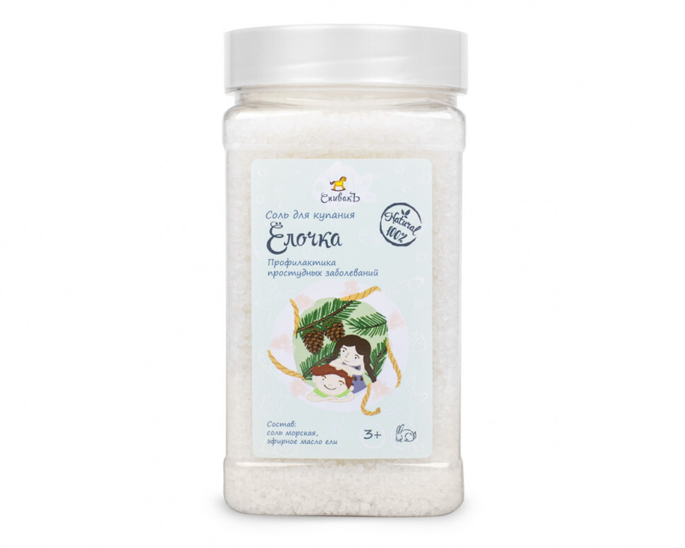 Детская соль для купания Ёлочка, 450 г (2,33 б)