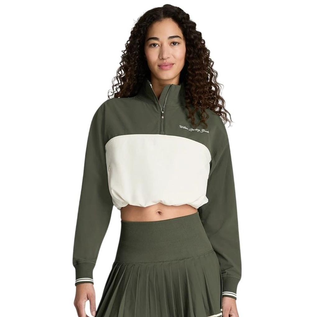 Женская Кофта теннисная Wilson Davenport Woven Popover - grape leaf