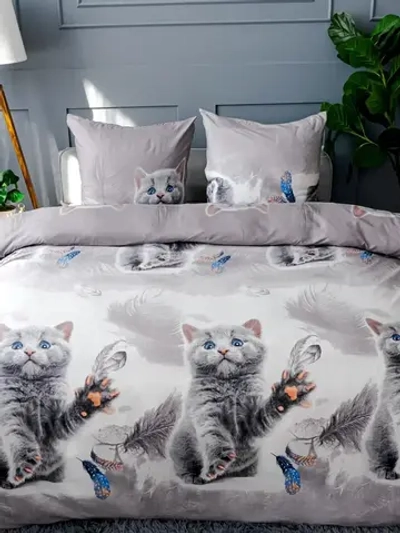 Постельное белье 1,5 полисатин Павлайн Котик