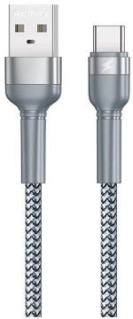 Кабель 1m USB/type-c 2.4A RC-124a Remax silver