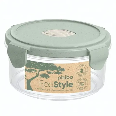 Контейнер для продуктов с клапаном 0,55л «ECO STYLE» зеленый флэк