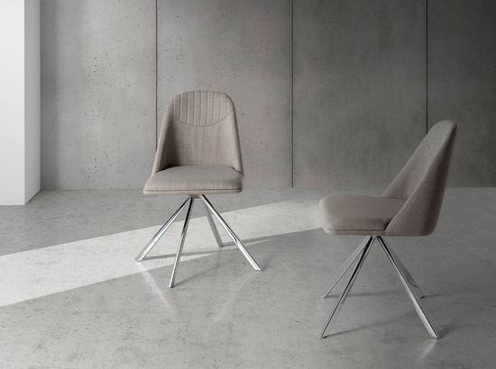 Поворотный стул Espacio Malva F3216 /4020 серый Испания 