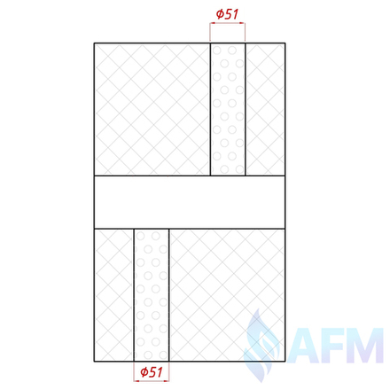Глушитель универсальный нерж., набитый, камера 5.4.14.350L "AFM"
