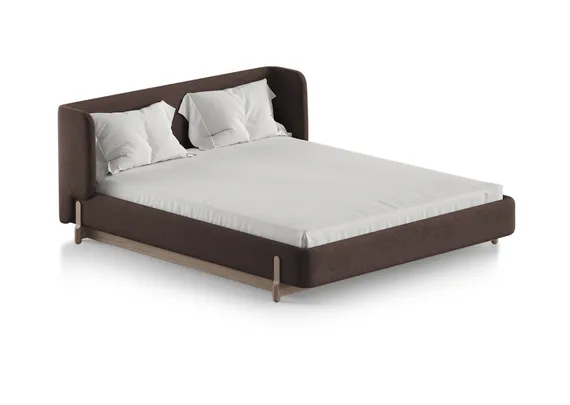 Кровать Basic спальное место 160*200 см (шоколад, твид)