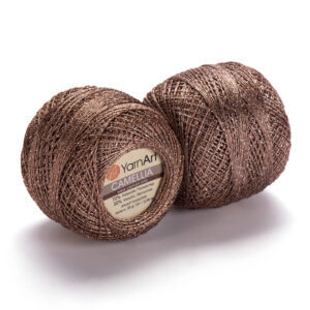 Пряжа Camellia 20г, 280м, 70% полиэстер, 30% металлик (цена за 1 шт)