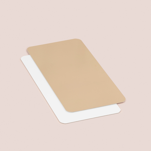 Подложка прямоугольная 330*160 мм (золото, белая) 1,5 мм