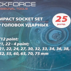 Набор головок ударных глубоких 1''25пр. (12гр.) RockForce##Rock FORCE RF-8251-9MPB