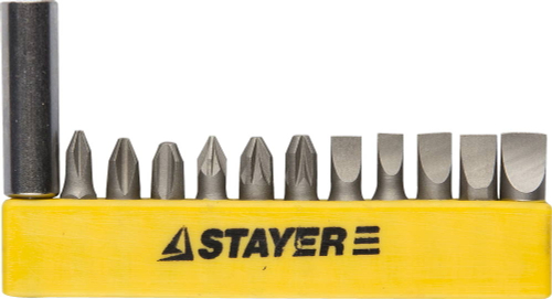 STAYER 12 шт, набор бит с адаптером (2609-H12)