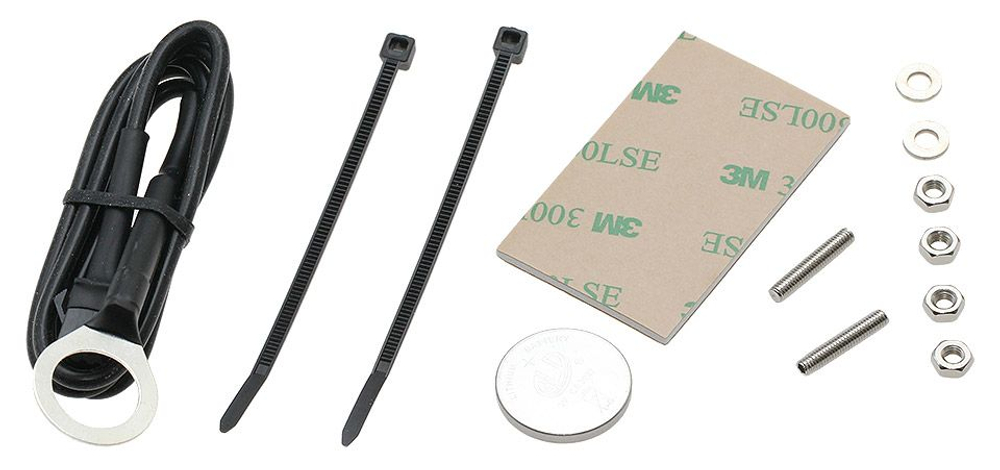 Термометр с вольтметром и часами (10261613)