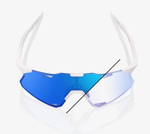 Спортивные очки 100% HYPERCRAFT LE Bastille- Pearl White Glitter - Blue Mirror Photochromic Lens