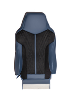 Чехлы Люкс MAN TGX до 2021 года (экокожа, синий, черная вставка)