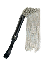 Флоггер из цепочек Theatre - 53,5 см. (Цвет: серебристый с черным)