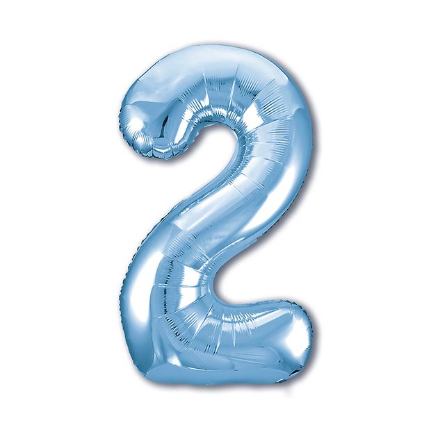 Agura Шар 40" / 102 см "Цифра 2" Голубой (БГ-60)