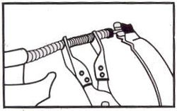 Клещи для сжатия пружин стояночного тормоза